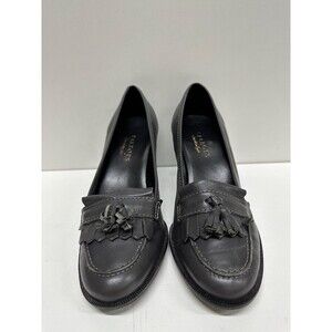 Talbots women size 7B gray tassel heels classic loafer preppy 80s shoes